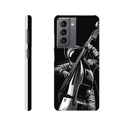 Galactic Groove: Slim Phone Case with Double Bass Spaceman Jazz