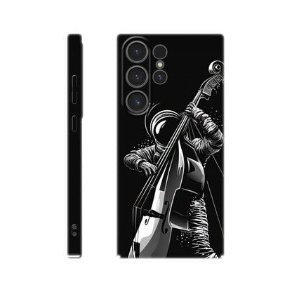 Galactic Groove: Slim Phone Case with Double Bass Spaceman Jazz