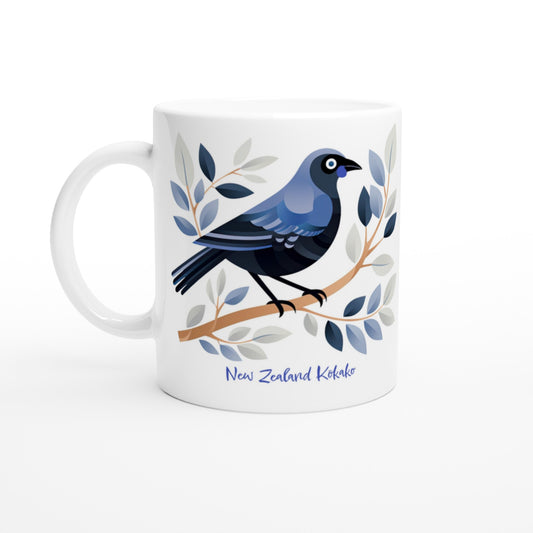 New Zealand Kokako bird print coffee mug
