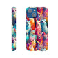 Vibrant Llama Delight: Slim Phone Case with Colorful Llama Pattern