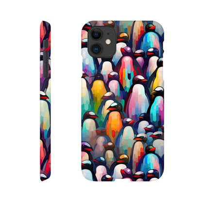 Penguin Paradise: Slim Phone Case with All-Over Penguin Pattern Print