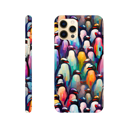 Penguin Paradise: Slim Phone Case with All-Over Penguin Pattern Print