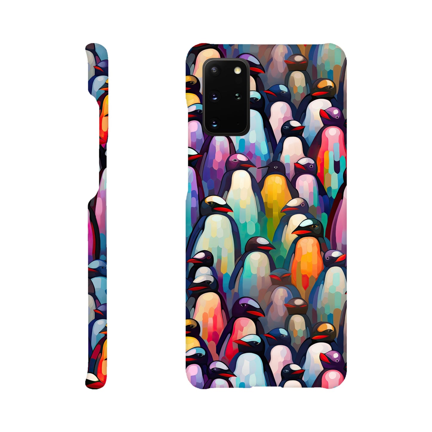 Penguin Paradise: Slim Phone Case with All-Over Penguin Pattern Print