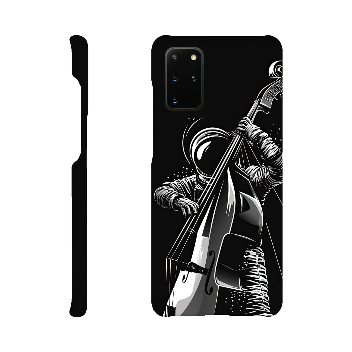 Galactic Groove: Slim Phone Case with Double Bass Spaceman Jazz