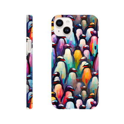 Penguin Paradise: Slim Phone Case with All-Over Penguin Pattern Print