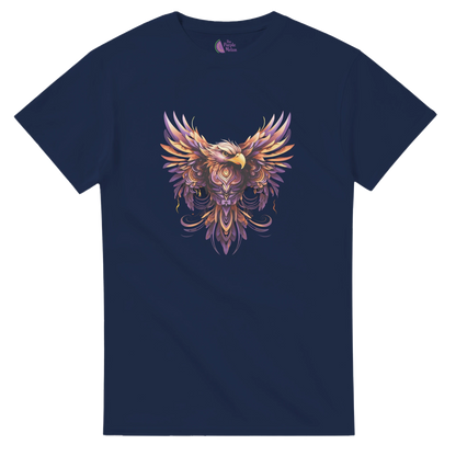 navy t-shirt with abstract eagle design