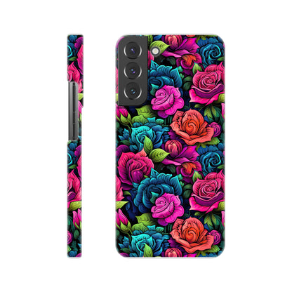 Blossoming Beauty: Colorful All-Over Rose Flower Print Phone Case for Android and Apple