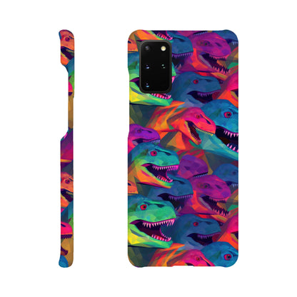 DinoVibe: Slim Phone Case with Colorful T-Rex Pattern - Unleash Playful Protection!