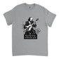 Light Grey t-shirt with Shakespeare playing the guitar and the caption 'Strum They Strings and Let Music Speak'