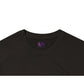 t-shirt neck label with the purple melon logo