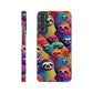 Slothful Delight: Multicolored Slim Phone Case for the Stylish and Playful