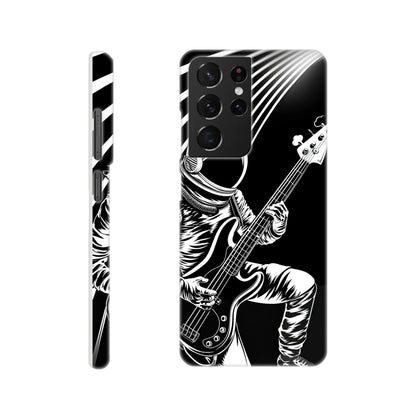 Galactic Groove: Slim Phone Case with Spaceman Bassist Design