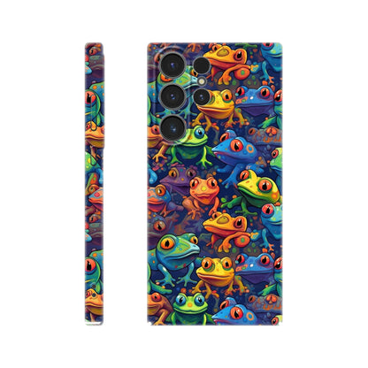 Leap into Colorful Adventures: Slim Phone Case with Playful Frog Pattern