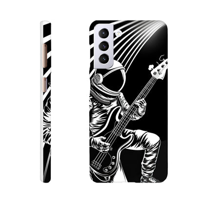 Galactic Groove: Slim Phone Case with Spaceman Bassist Design