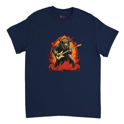 Bison Bass Guitar Heavyweight Unisex Crewneck T-shirt