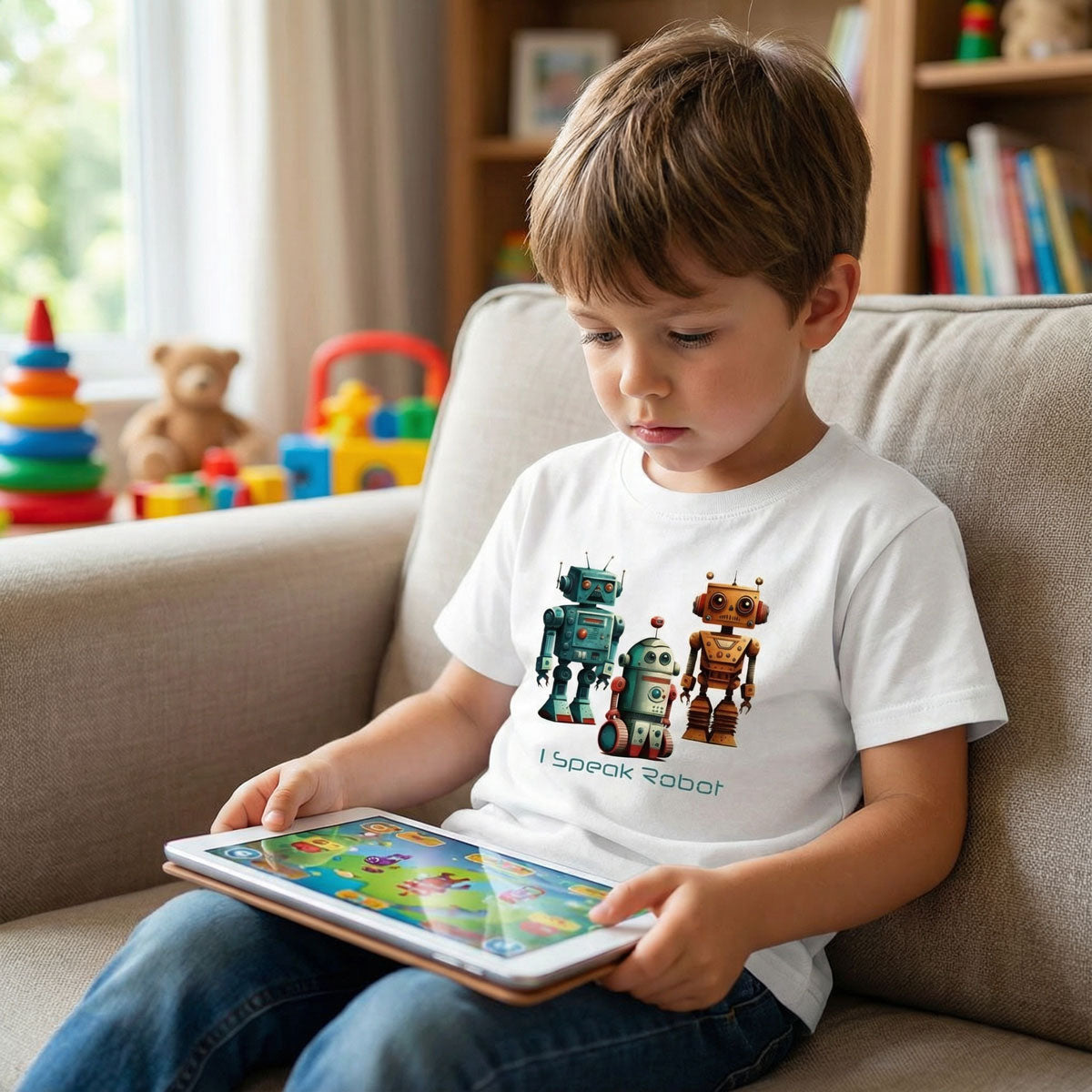 I Speak Robot: Fun and Playful Classic Kids T-shirt for Tech-Savvy Children