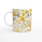 coffee mug with christmas lilies print