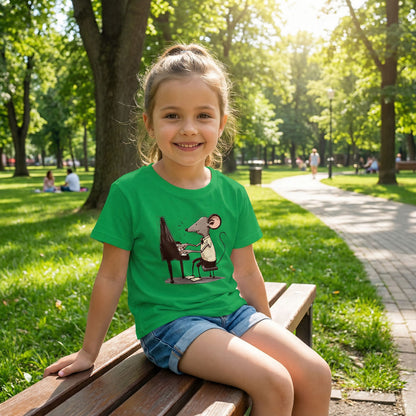 Mouse Playing the Piano Classic Kids Crewneck T-shirt