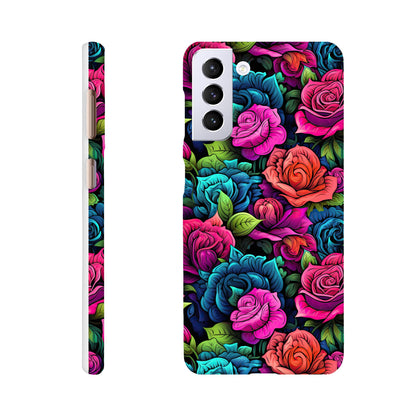 Blossoming Beauty: Colorful All-Over Rose Flower Print Phone Case for Android and Apple