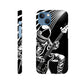 Galactic Groove: Slim Phone Case with Spaceman Bassist Design