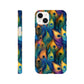 Feathered Elegance: All-Over Peacock Feather Slim Phone Case for Android and Apple