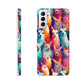 Vibrant Llama Delight: Slim Phone Case with Colorful Llama Pattern