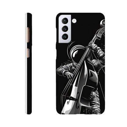 Galactic Groove: Slim Phone Case with Double Bass Spaceman Jazz