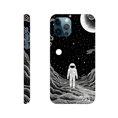 black and white slim spaceman phone case