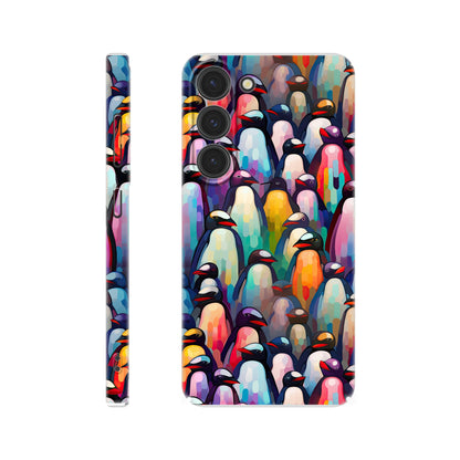 Penguin Paradise: Slim Phone Case with All-Over Penguin Pattern Print