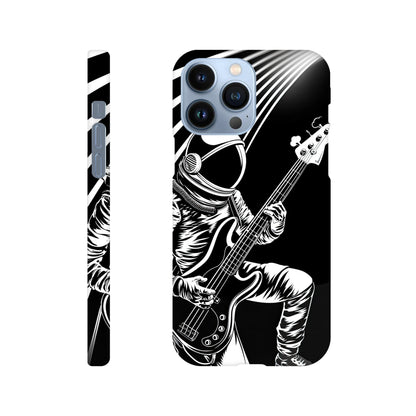Galactic Groove: Slim Phone Case with Spaceman Bassist Design