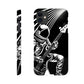 phone case with bass playing spaceman design