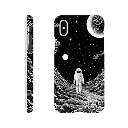 black and white slim spaceman phone case