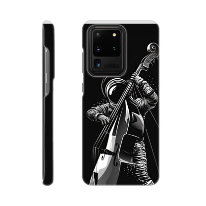 Galactic Groove: Slim Phone Case with Double Bass Spaceman Jazz