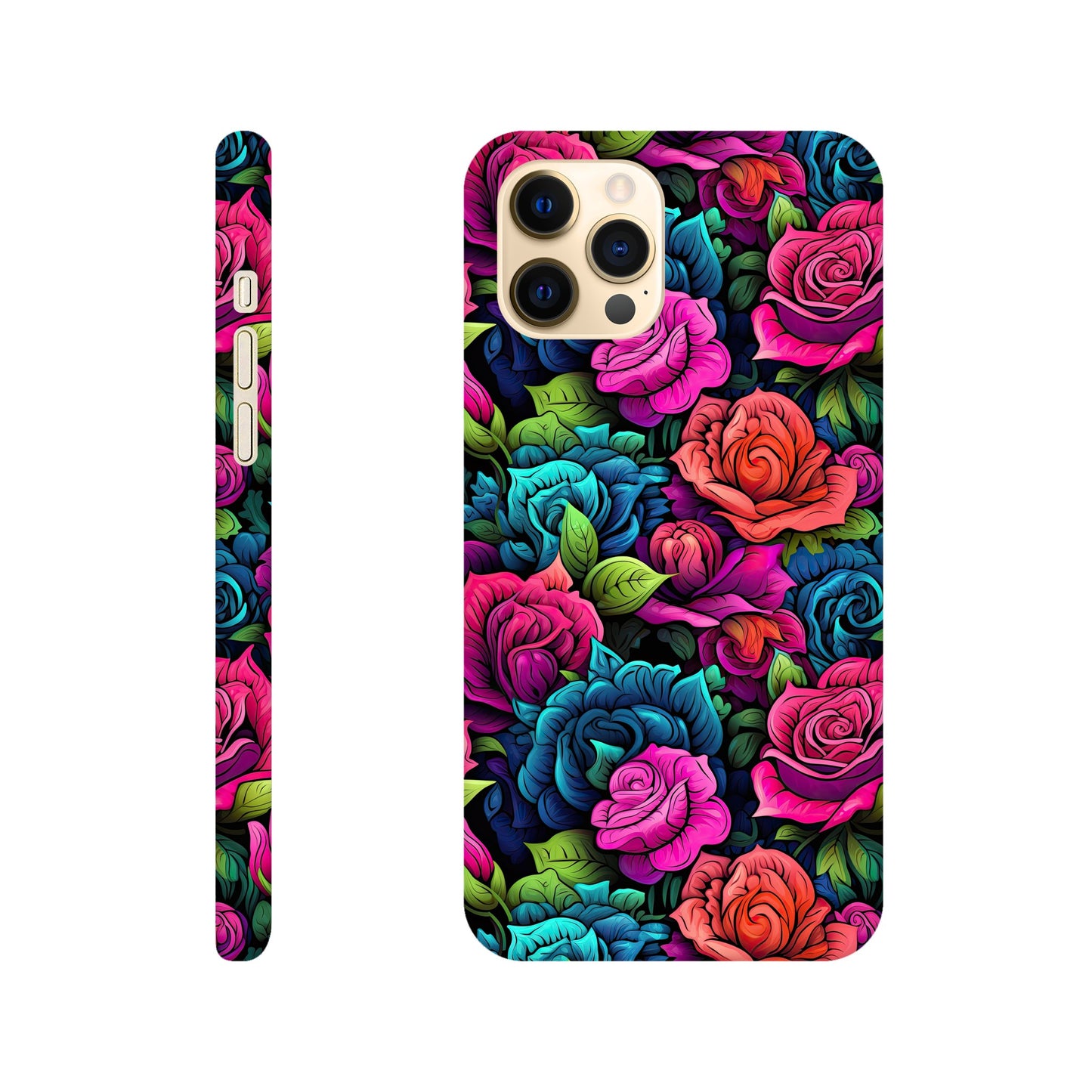 Blossoming Beauty: Colorful All-Over Rose Flower Print Phone Case for Android and Apple