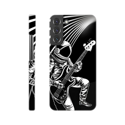 Galactic Groove: Slim Phone Case with Spaceman Bassist Design
