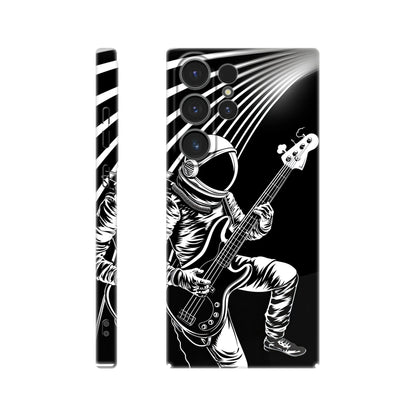 Galactic Groove: Slim Phone Case with Spaceman Bassist Design