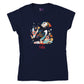 navy blue t-shirt with a puffin bird print