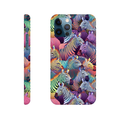 Unleash Your Wild Side with our Slim Phone Case: Colorful Zebra Pattern Edition