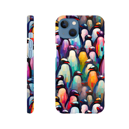 Penguin Paradise: Slim Phone Case with All-Over Penguin Pattern Print