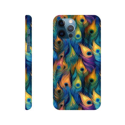 Feathered Elegance: All-Over Peacock Feather Slim Phone Case for Android and Apple