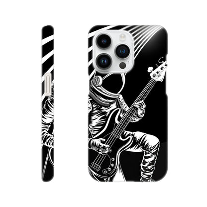 Galactic Groove: Slim Phone Case with Spaceman Bassist Design