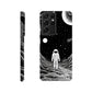 Discover Cosmic Elegance: Monochromatic Spaceman Slim Phone Case