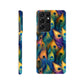 Mobile phone slim case with colorful all over peacock feather print