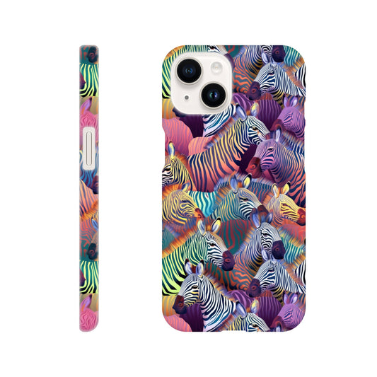 Unleash Your Wild Side with our Slim Phone Case: Colorful Zebra Pattern Edition