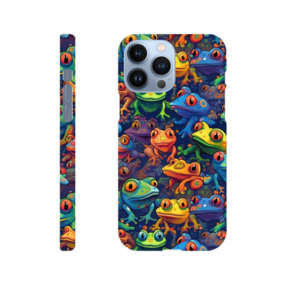 Leap into Colorful Adventures: Slim Phone Case with Playful Frog Pattern