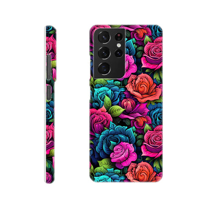 Blossoming Beauty: Colorful All-Over Rose Flower Print Phone Case for Android and Apple
