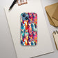 Vibrant Llama Delight: Slim Phone Case with Colorful Llama Pattern