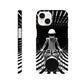 Galactic Grooves: Op-art Spaceman Drummer Slim Phone Case - Elevate Your Style to Cosmic Heights!