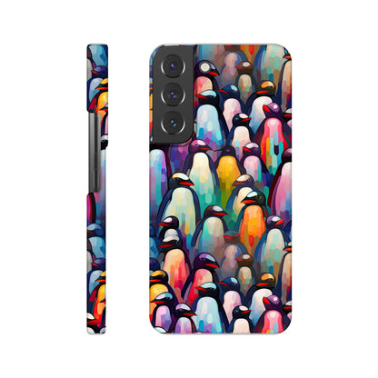 Penguin Paradise: Slim Phone Case with All-Over Penguin Pattern Print