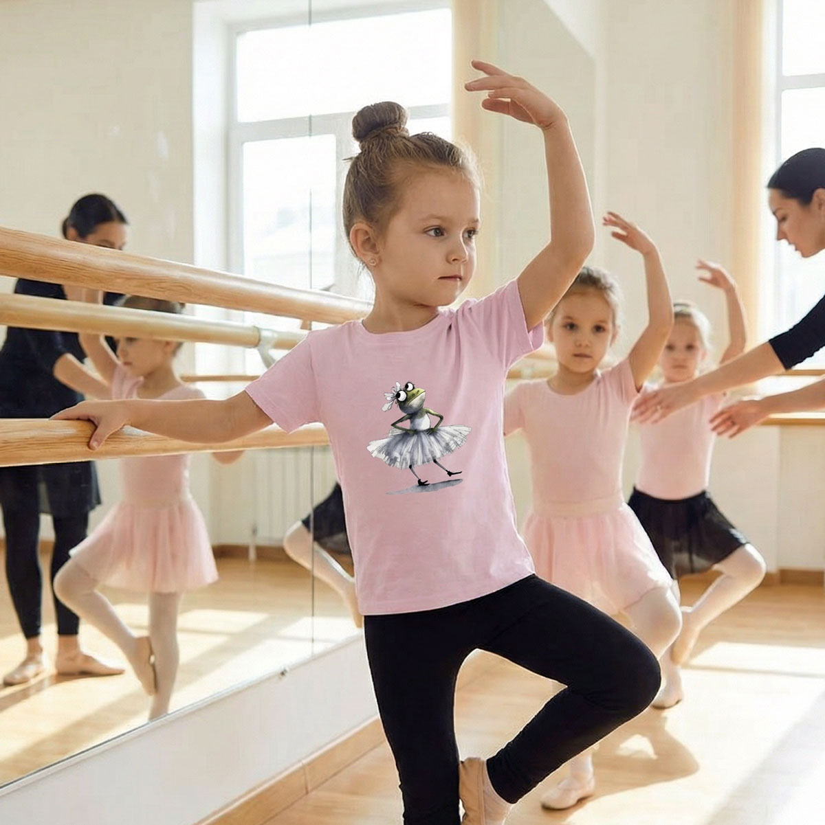 Dance Your Way to Fun with the Cute Frog Ballerina Classic Kids T-Shirt